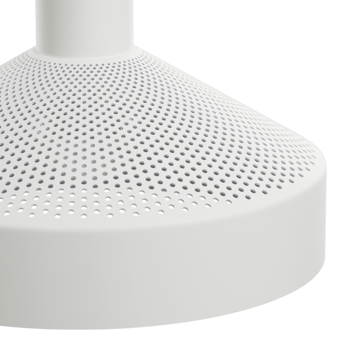 Weiße Dawn Pendant Ø25 Hängeleuchte aus Aluminium mit perforiertem Design und weiß lackiertem Innenschirm | Dawn Pendant Ø25 - White | SACKit