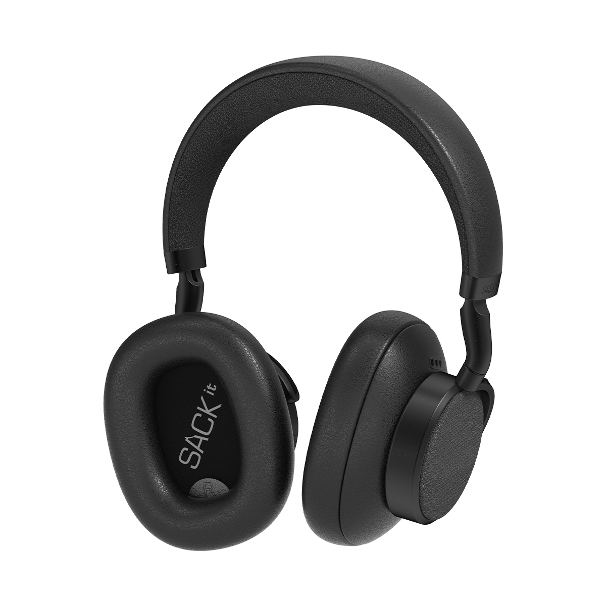 Schwarze Touch 400 Kopfhörer mit Hybrid ANC, drehbaren Ohrmuscheln und USB - C Ladeanschluss | Touch 400 - Black | SACKit