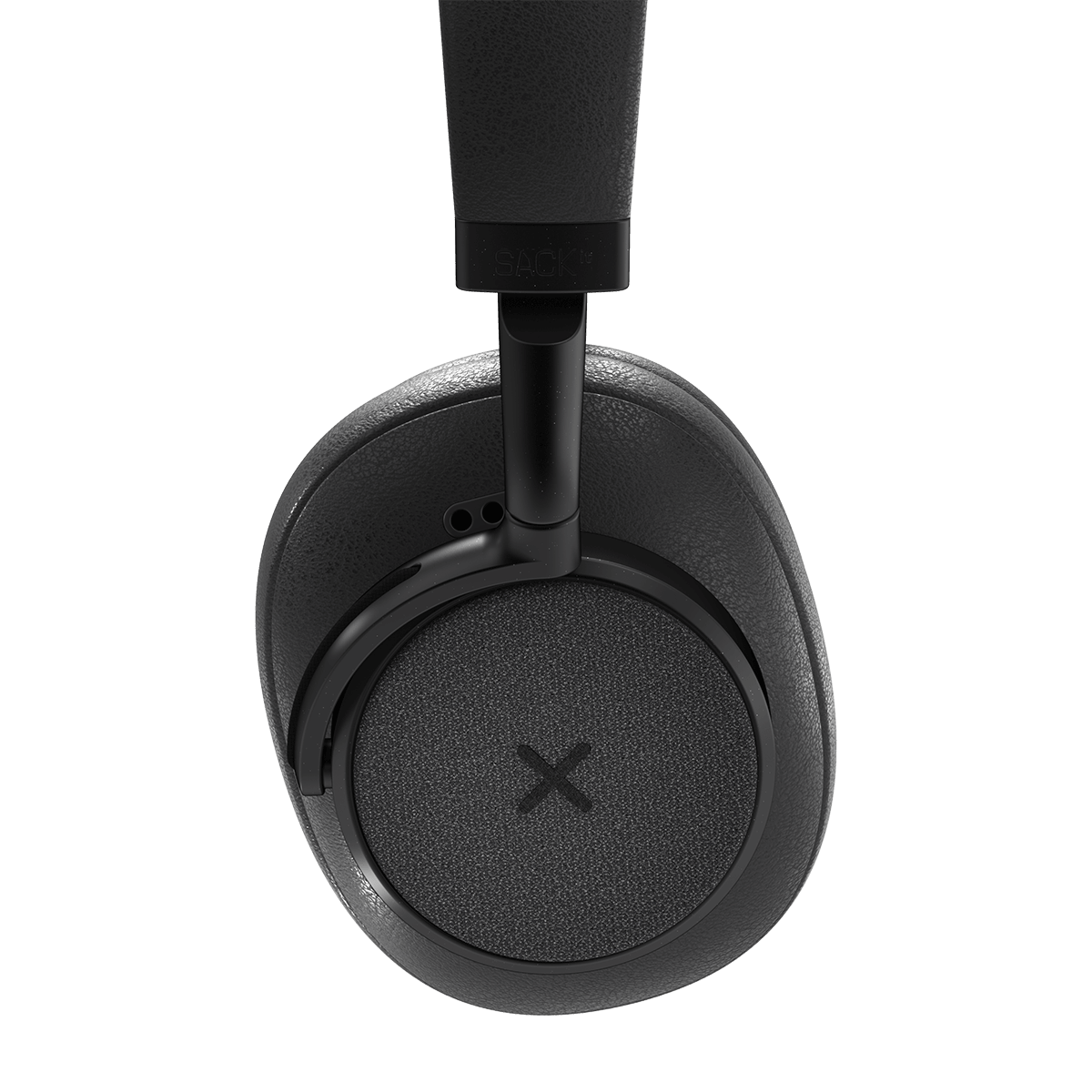 Schwarze Touch 400 Kopfhörer mit PU - Leder und Aluminiumdetails, kabellos mit ANC - Technologie. | Touch 400 - Black | SACKit