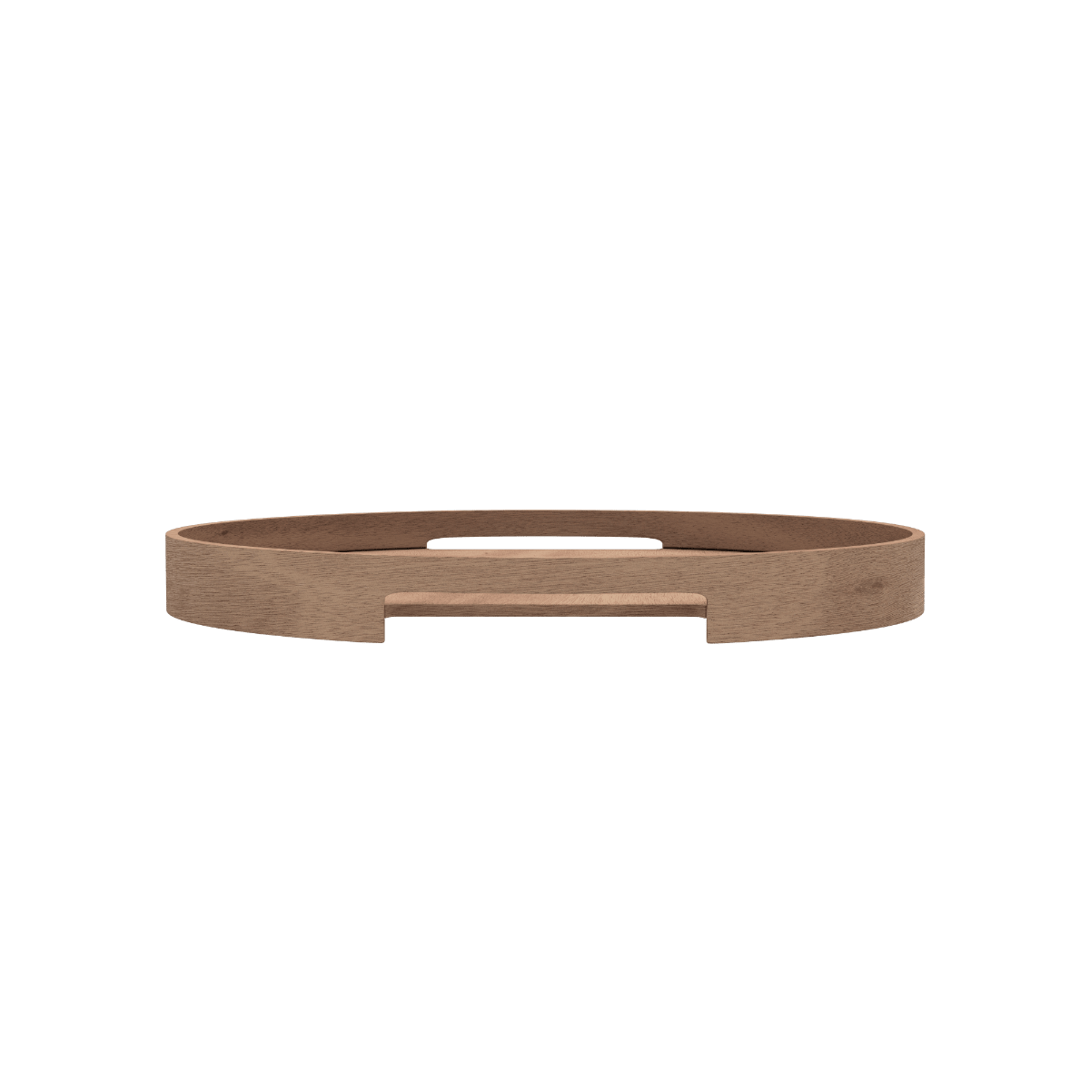 Rundes Nordic Serving Tray aus hellem Eichenfurnier mit 5 cm hohem Rand und integrierten Griffen. | Nordic Serving Tray - Natural Oak | SACKit