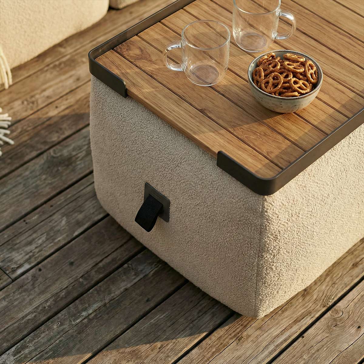 Patio Pouf Tray | Patio Pouf Tray - Black | SACKit