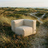 Soft Sofa Outdoor Corner in neutralem Kirra - Gewebe, weiches, formstabiles Outdoor - Sofa ohne Gestell. | Soft Sofa Outdoor - Corner - Kirra Sand | SACKit