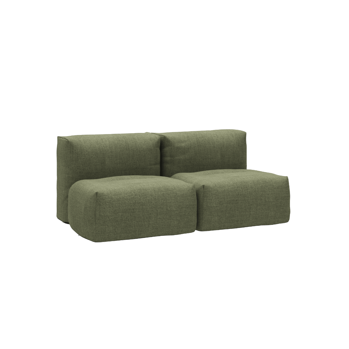 Soft Sofa Outdoor 2 - Sitzer in Kirra Olive, wetterfestes, formstabiles Outdoor - Sofa ohne Gestell. | Soft Sofa Outdoor - 2 Seater - Kirra Olive | SACKit