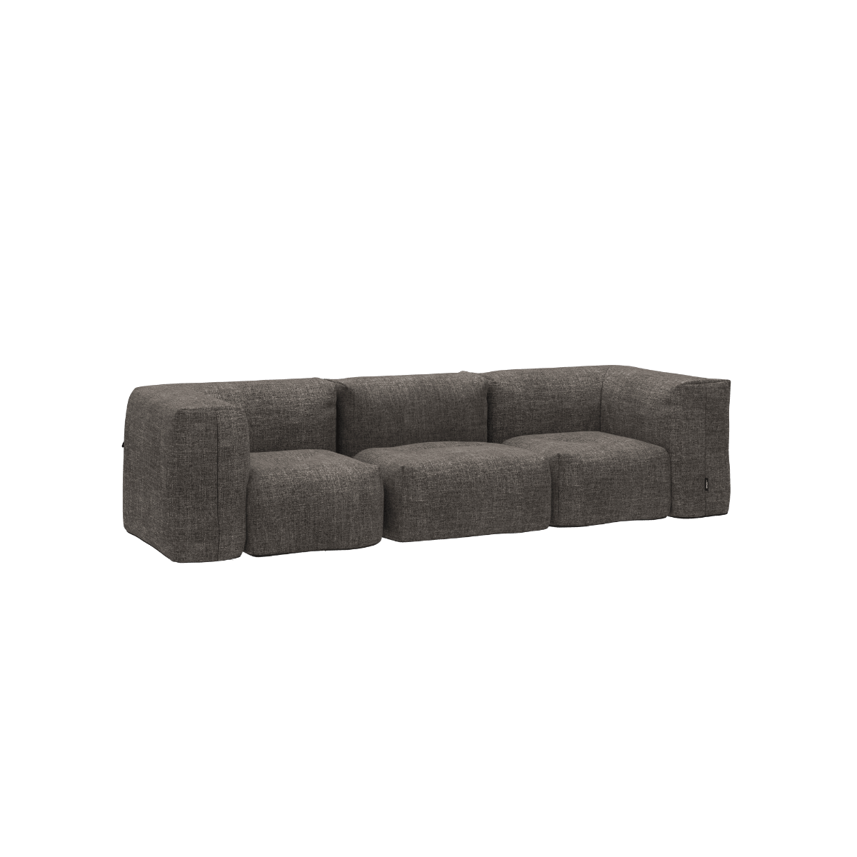 Soft Sofa Outdoor 3 - Sitzer in Kirra Noir, weiches, formstabiles Outdoor - Sofa ohne Gestell. | Soft Sofa Outdoor - 3 Seater - Kirra Noir | SACKit