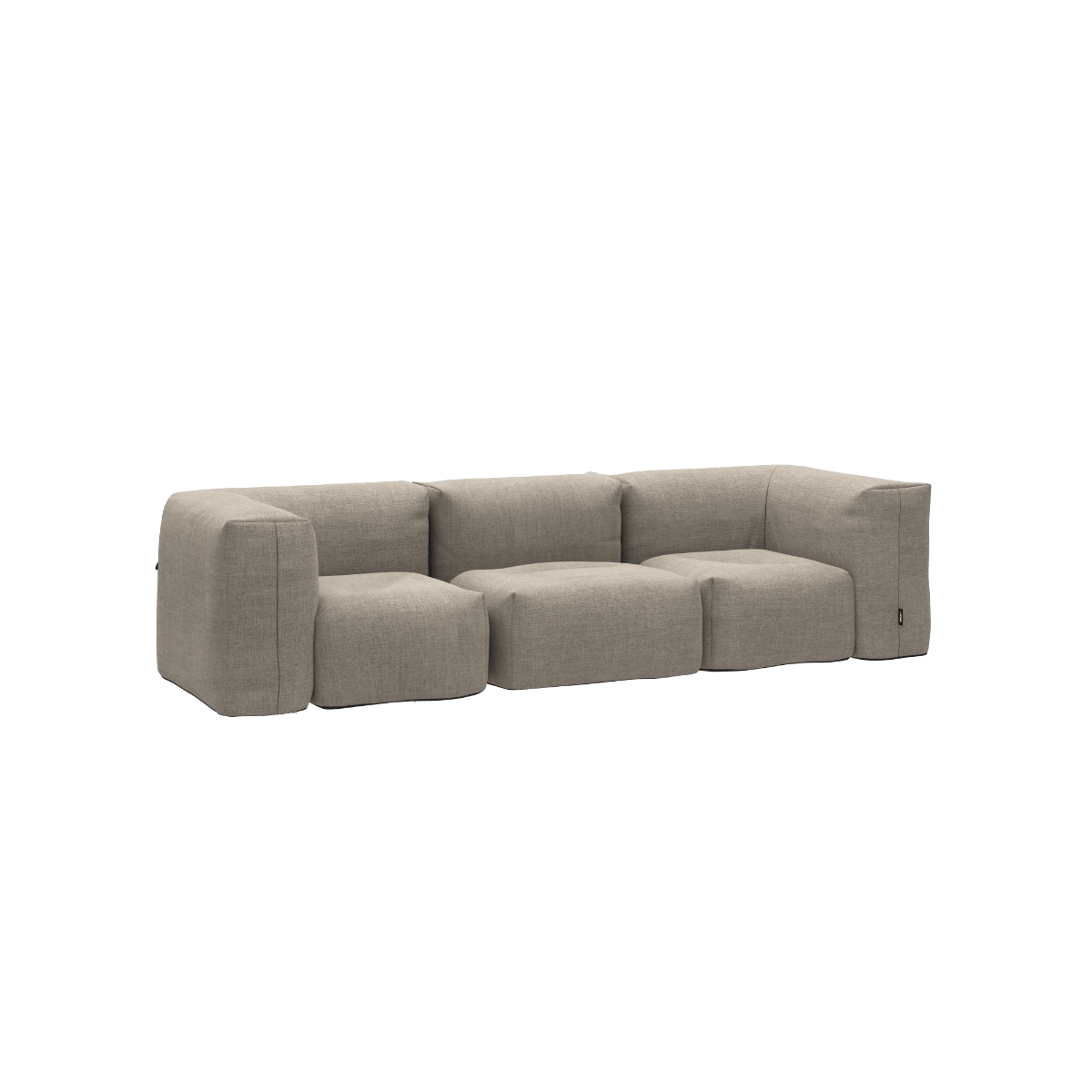 Soft Sofa Outdoor 3 - Sitzer in Kirra Sand, weiches, formstabiles Outdoor - Sofa ohne Gestell. | Soft Sofa Outdoor - 3 Seater - Kirra Sand | SACKit