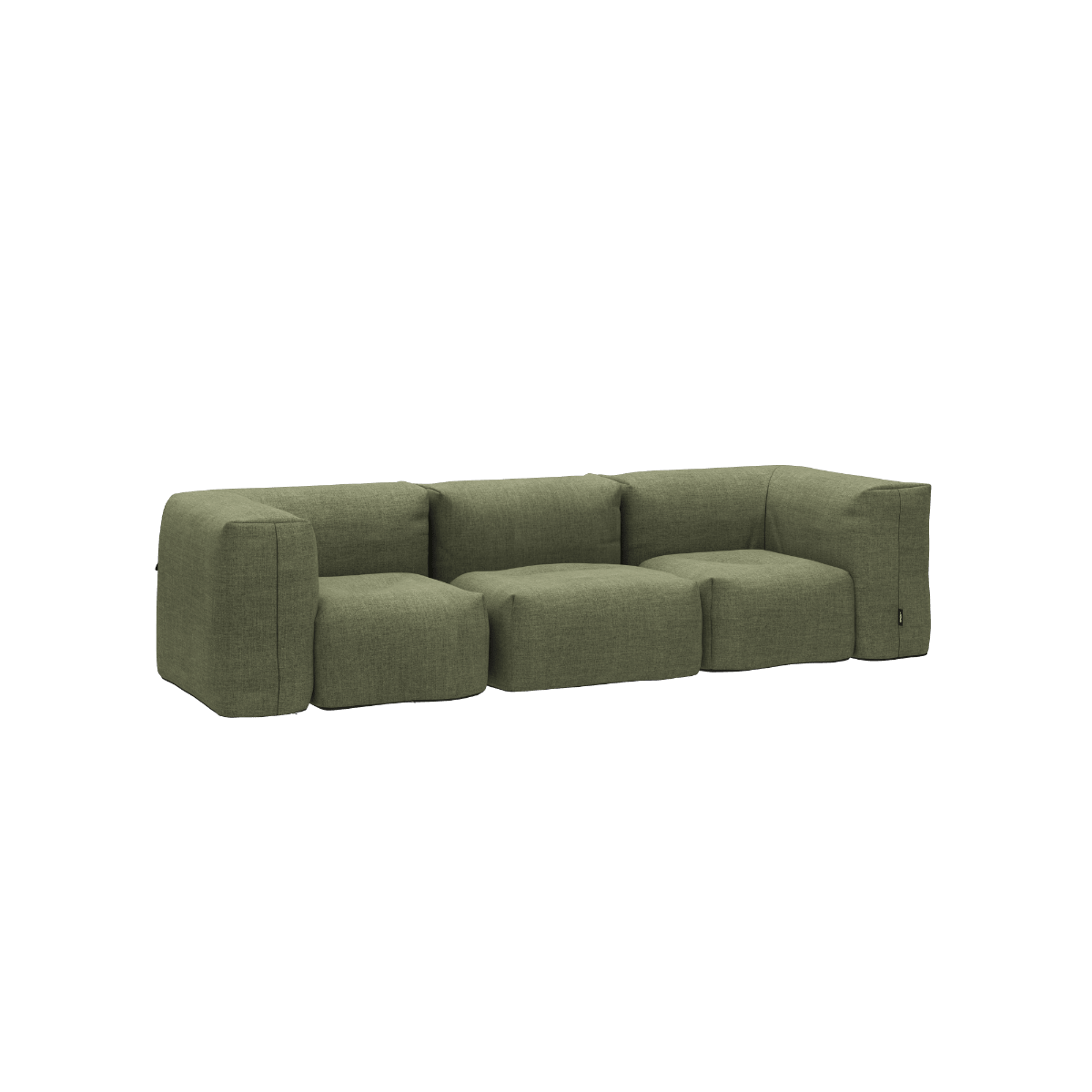 Soft Sofa Outdoor 3 - Sitzer in Kirra Olive, weiches, formstabiles Outdoor - Sofa ohne Gestell. | Soft Sofa Outdoor - 3 Seater - Kirra Olive | SACKit