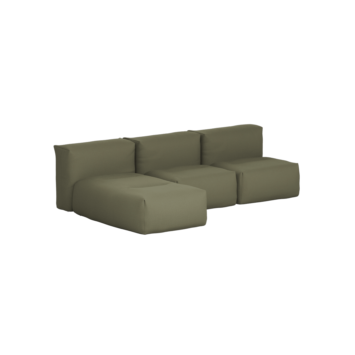 Soft Sofa Outdoor - 3 Seater w/ Lounger | Soft Sofa Outdoor - 3 Seater w/ Lounger - Kirra Olive | SACKit