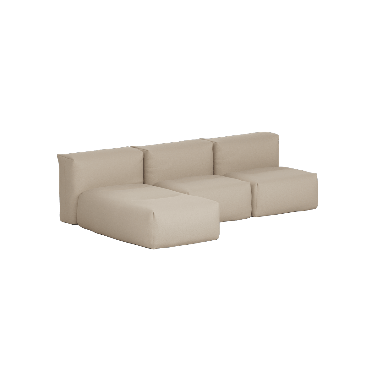 Soft Sofa Outdoor - 3 Seater w/ Lounger | Soft Sofa Outdoor - 3 Seater w/ Lounger - Boucle Beige | SACKit