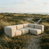 Soft Sofa Outdoor 5 - Sitzer Ecksofa in Bouclé Beige, weiches, formstabiles Outdoor - Sofa ohne Gestell. | Soft Sofa Outdoor - 5 Seater Corner Sofa - Boucle Beige | SACKit