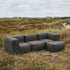 Soft Sofa Outdoor 3 - Sitzer mit Pouf in Kirra Olive, weiches Outdoor - Sofa ohne Gestell | Soft Sofa Outdoor - 3 seater w/pouf - Kirra Noir | SACKit
