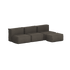Soft Sofa Outdoor - 3 Seater open w/Pouf | Soft Sofa Outdoor - 3 Seater open w/Pouf - Kirra Noir | SACKit