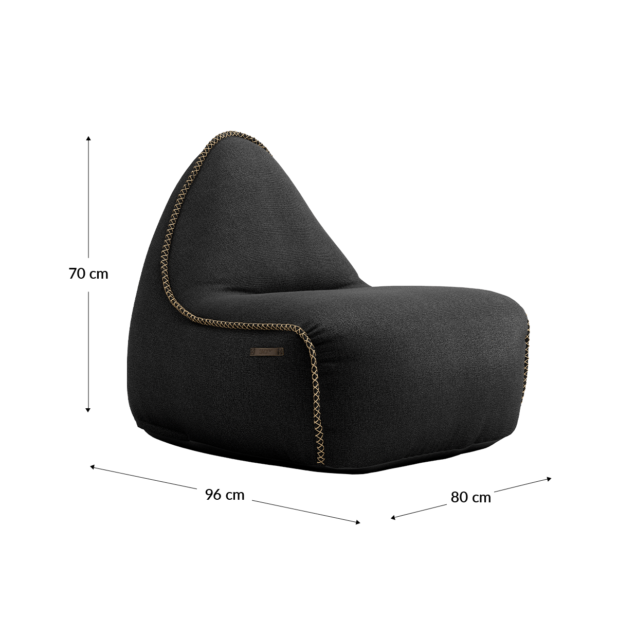Medley Lounge Chair in grauem Medley Stoff mit Rückenlehne, weicher, formstabiler Sitzsack. | Medley Lounge Chair - Medley Grey | SACKit