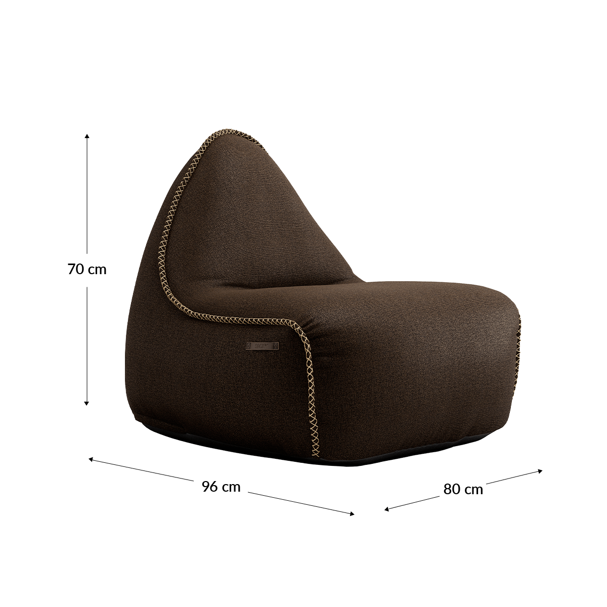 Medley Lounge Chair in grauem Medley Stoff mit Rückenlehne und weicher, formstabiler Polsterung | Medley Lounge Chair - Medley Grey | SACKit