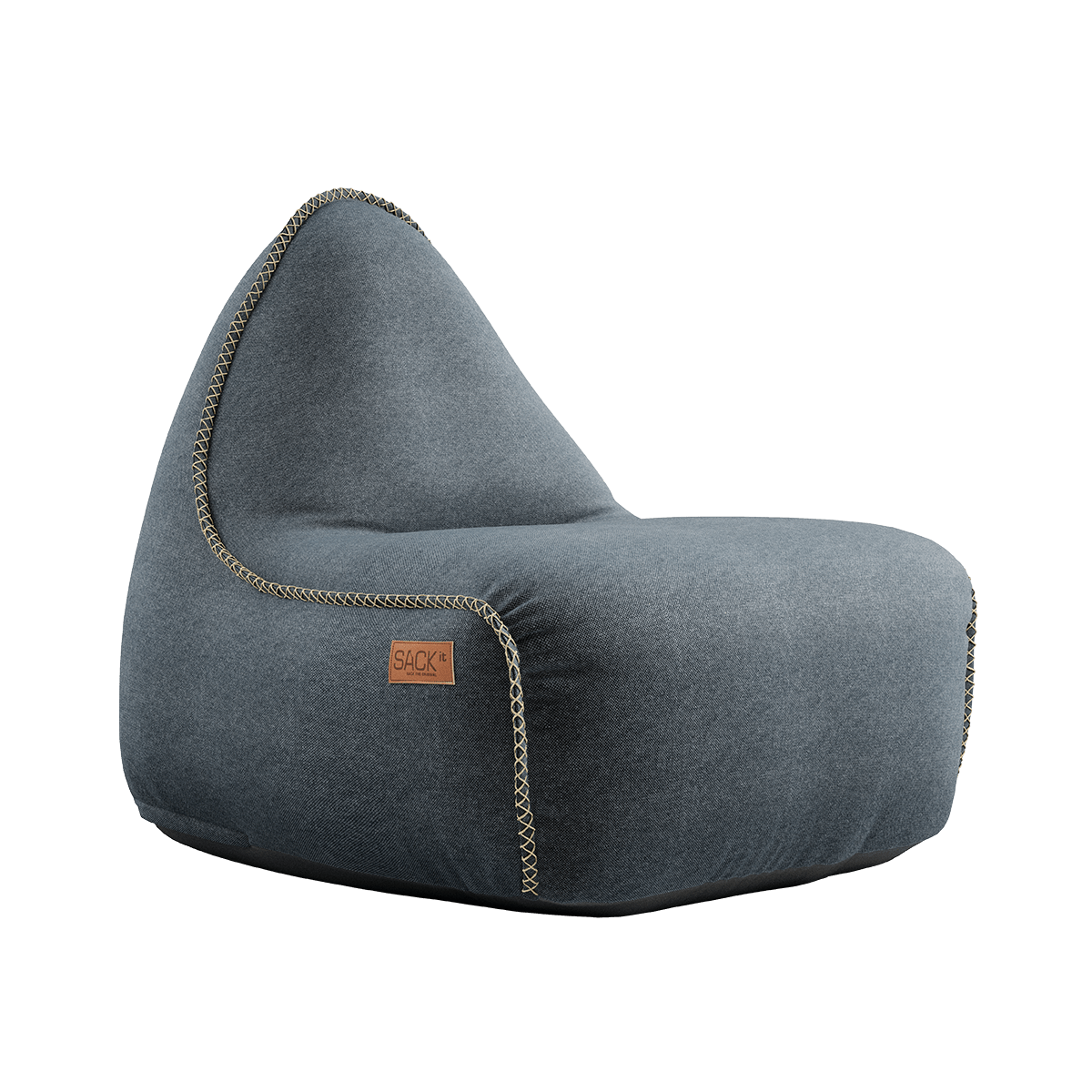 Canvas Lounge Chair in petrolfarbenem Canvas mit Rückenlehne und weicher Polsterung. | Canvas Lounge Chair - Canvas Petrol | SACKit