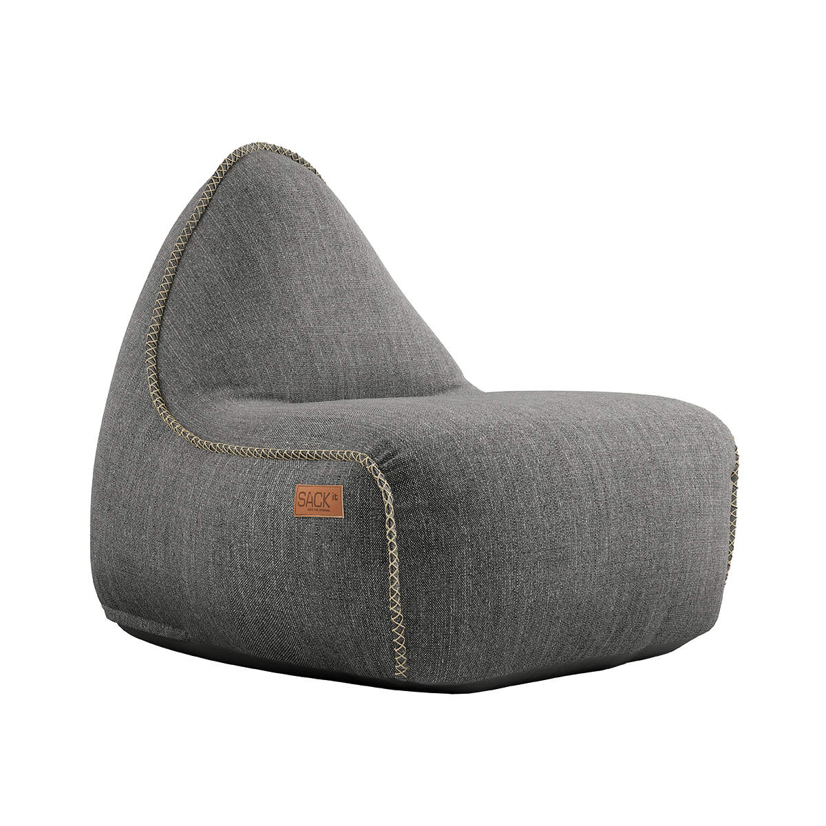 Cobana Lounge Chair in grauem Olefin - Stoff mit Rückenlehne, formstabil und wasserabweisend. | Cobana Lounge Chair - Cobana Grey | SACKit