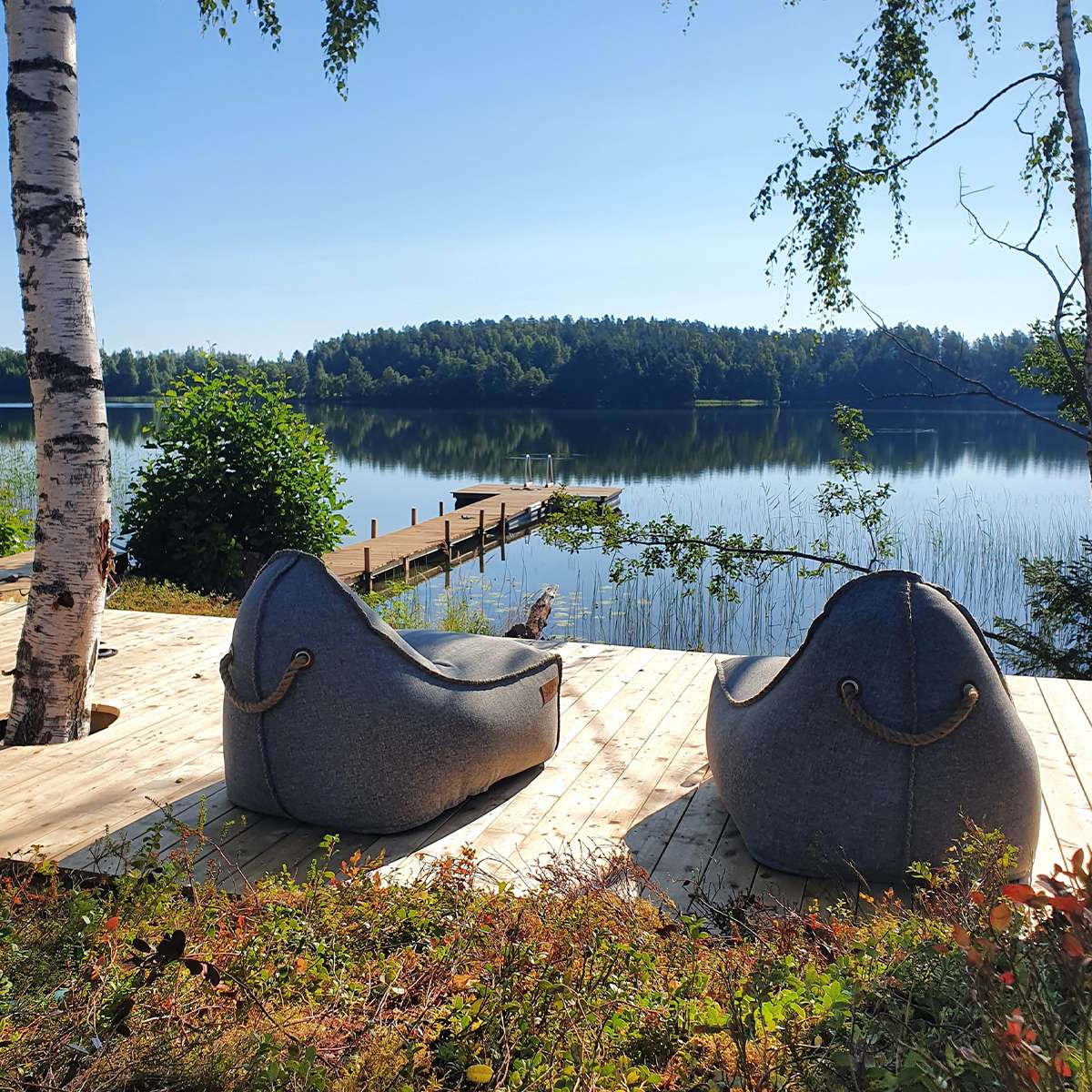 Cobana Lounge Chair in Cobana Grey aus Olefin mit Rückenlehne, formstabil und wasserabweisend. | Cobana Lounge Chair - Cobana Grey | SACKit