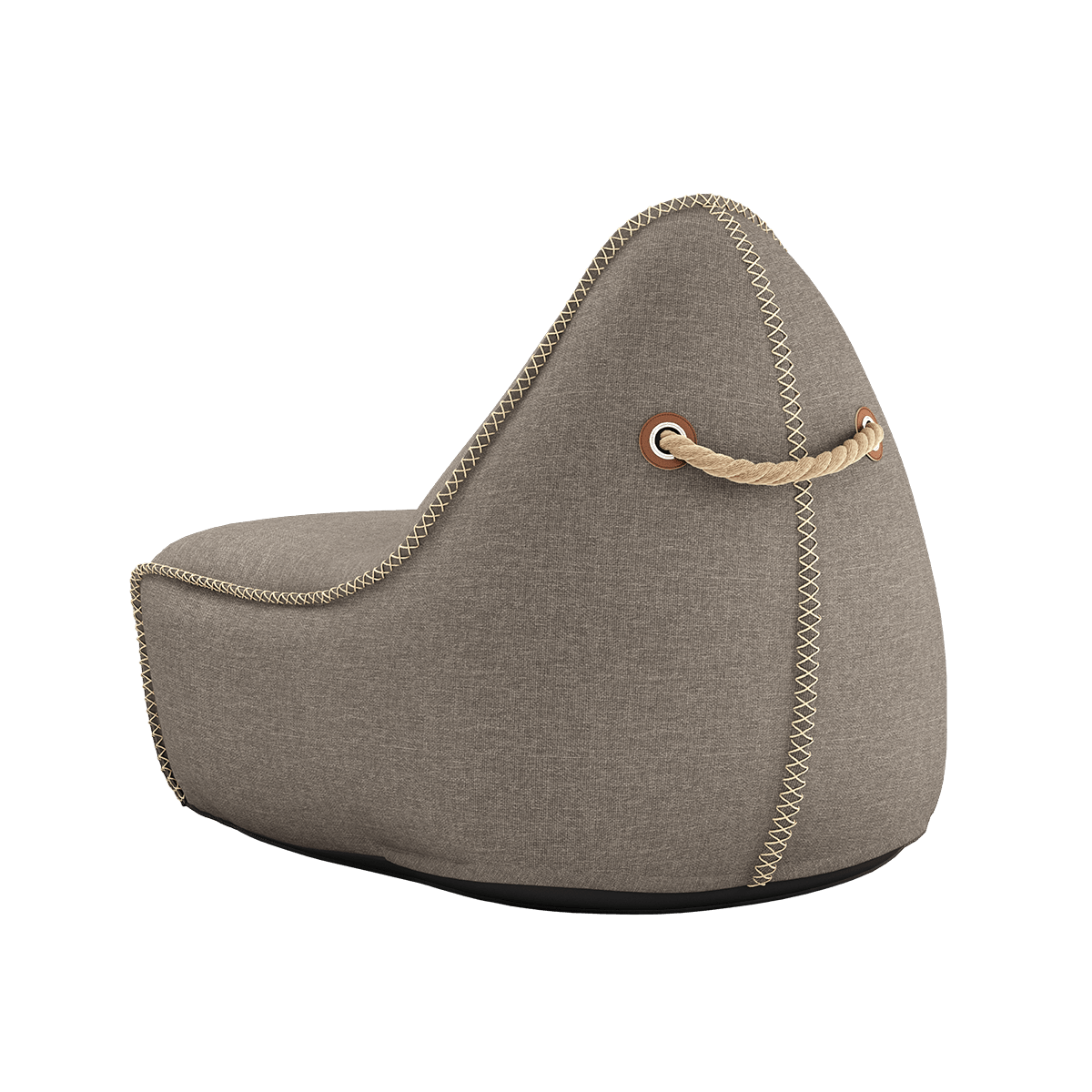 Cobana Lounge Chair in Cobana Grey mit Rückenlehne aus wasserabweisendem Material. | Cobana Lounge Chair - Cobana Taupe | SACKit