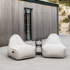 Cobana Lounge Chair in Cobana Grey aus Olefin mit Rückenlehne, bequemer Loungesessel für drinnen und draußen. | Cobana Lounge Chair - Kirra Sand | SACKit