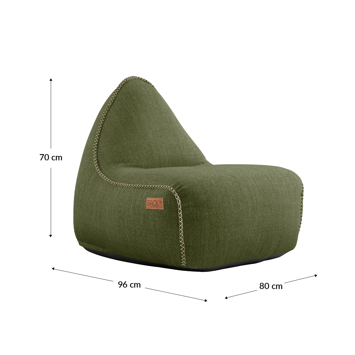 Cobana Lounge Chair | Cobana Lounge Chair - Kirra Olive | SACKit
