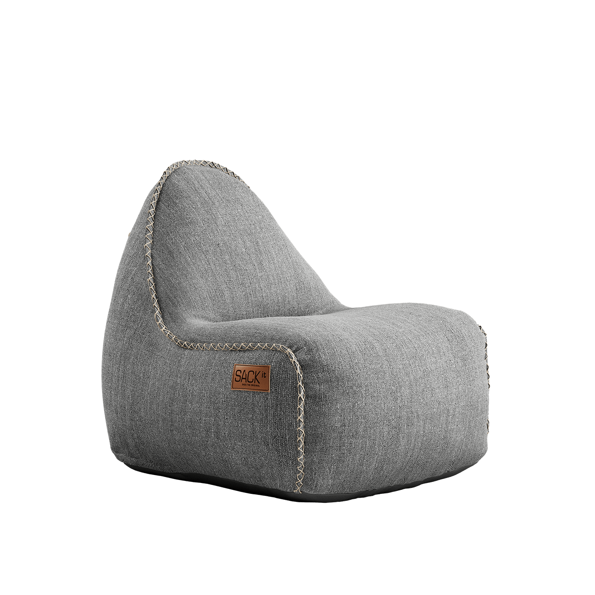 Cobana Junior Lounge Chair in hellem Grau, Kinder - Sitzsack mit runder Form und weichem Bezug | Cobana Junior Lounge Chair - Cobana Grey | SACKit