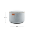 Runder Cobana Pouf in grauem, wasserabweisendem Cobana - Polsterstoff mit feiner Struktur. | Cobana Pouf - Cobana Brown | SACKit