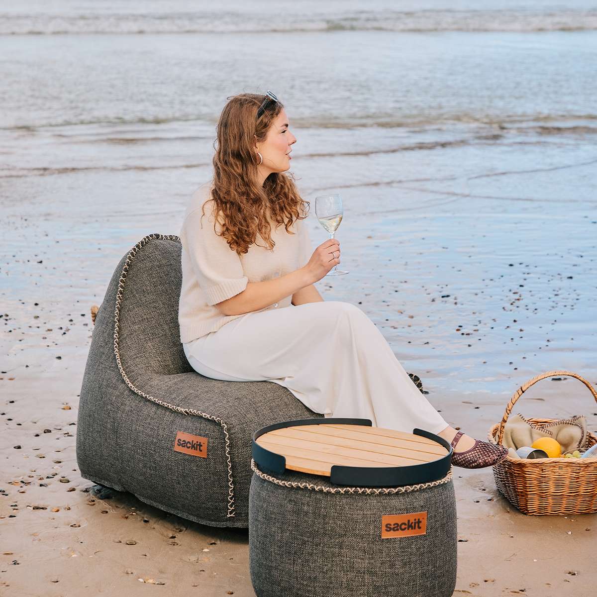 Cobana Pouf | Cobana Pouf - Kirra Noir | SACKit