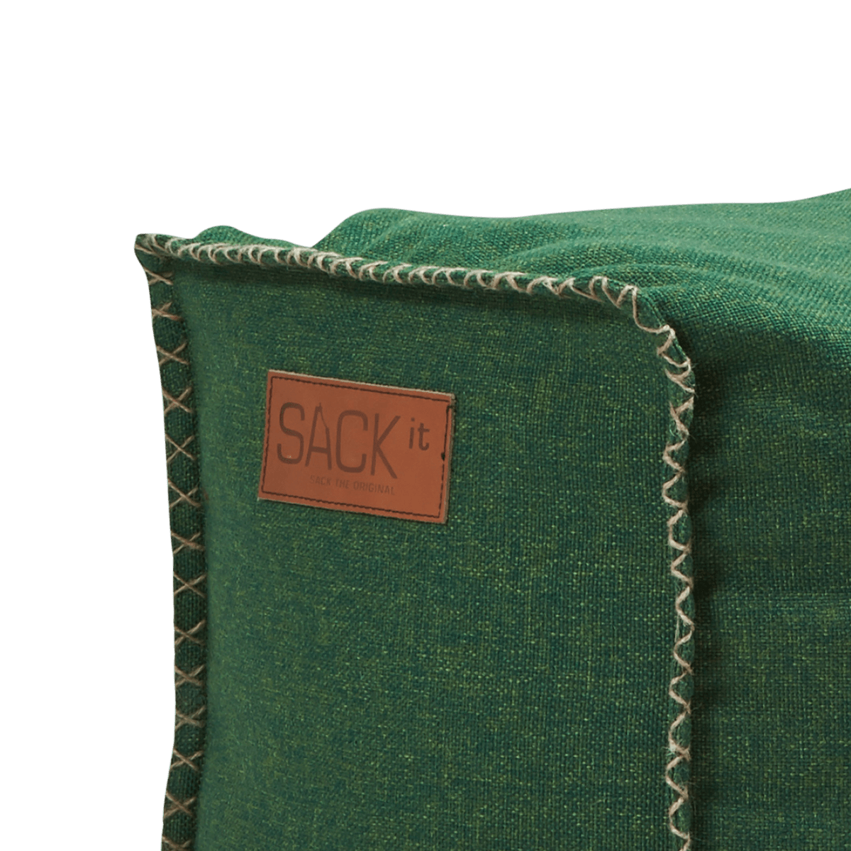 Schwarzer Cobana Square Pouf aus wasserabweisendem, scheuerfestem Stoff mit quadratischer Form. | Cobana Square Pouf - Cobana Green | SACKit