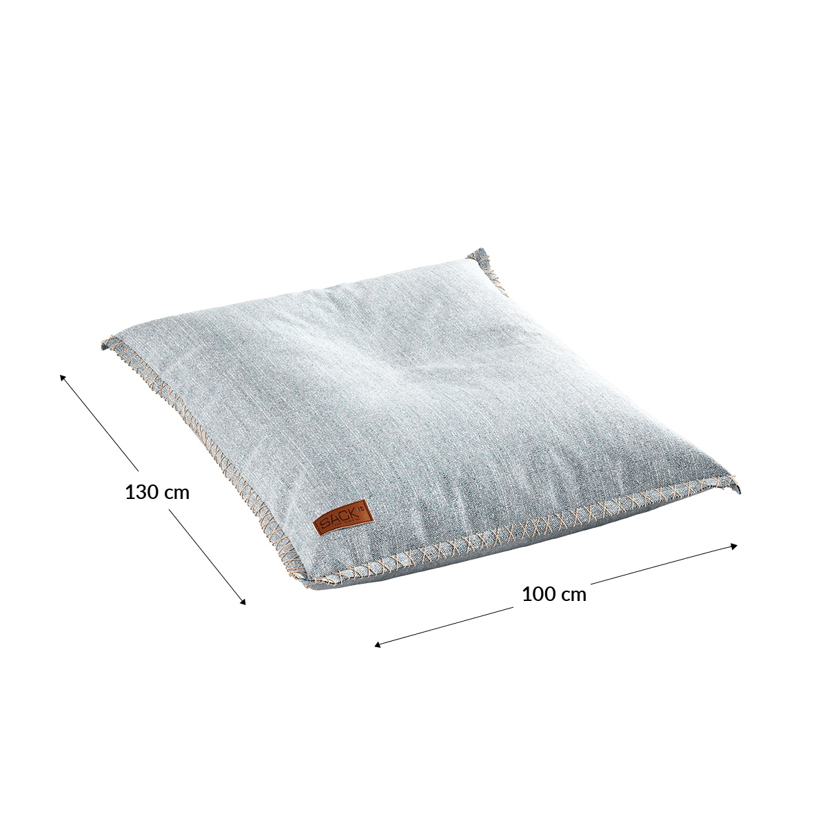Cobana Junior Beanbag in grauer Olefin - Fasermischung, Kinder - Sitzsack mit EPS - Füllung | Cobana Junior Beanbag - Cobana White | SACKit