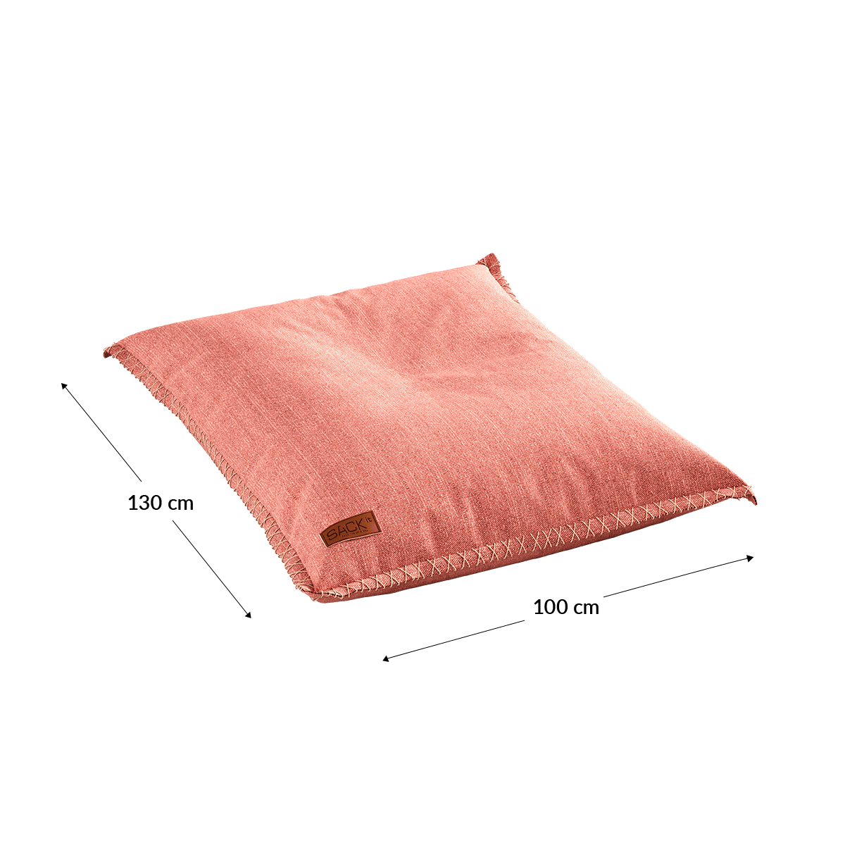 Cobana Junior Beanbag in grauer Olefin - Fasermischung, formstabiler Kindersitzsack mit handgenähten Stichen | Cobana Junior Beanbag - Cobana Rose | SACKit