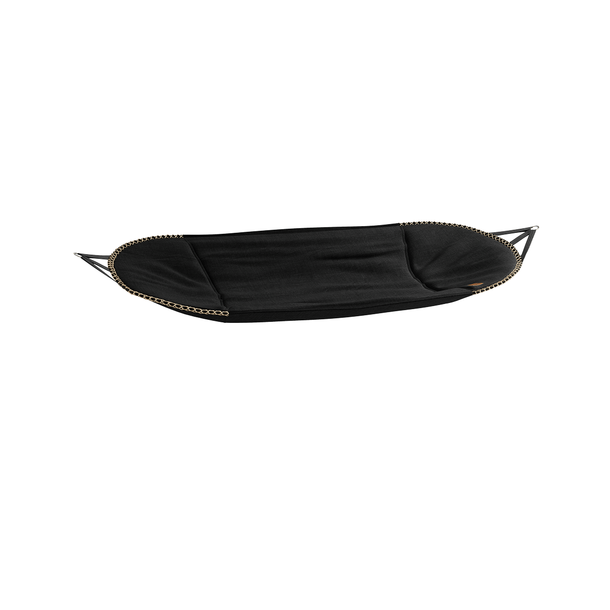 Schwarze Cobana Hängematte aus weichem Olefin - Textil, rechteckig und wasserabweisend. | Cobana Hammock Fabric - Cobana Black | SACKit