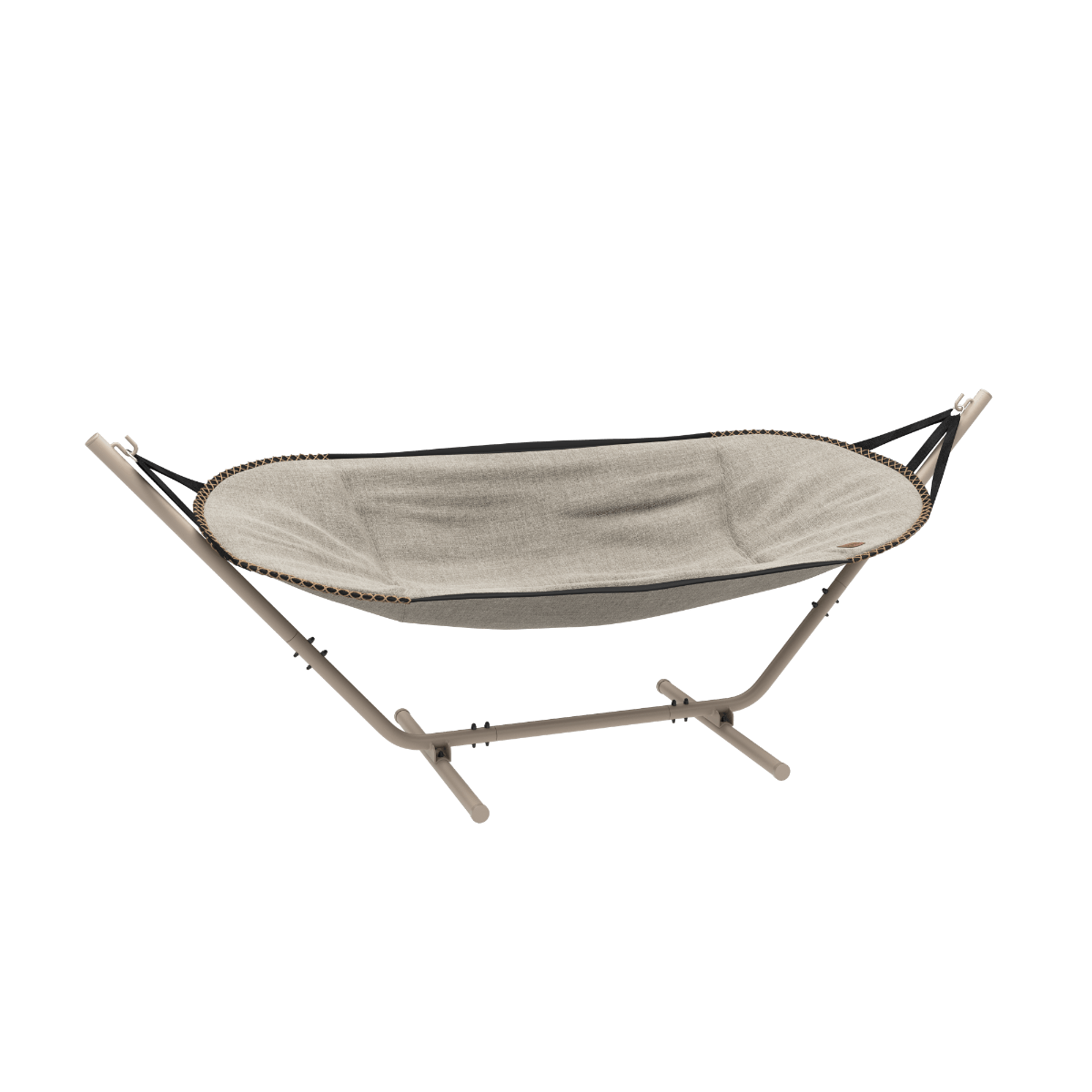 Cobana Hammock Hängematte in Kirra Sand mit taupefarbenem Aluminiumgestell, outdoorfähig und wasserabweisend. | Cobana Hammock - Kirra Sand Taupe | SACKit