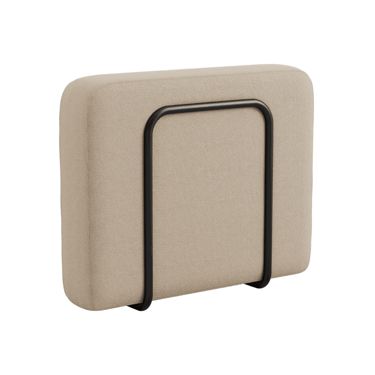 Cobana Lounge Sofa Armrest Modul in Boucle Beige mit pulverbeschichtetem Aluminiumrahmen für den Außenbereich