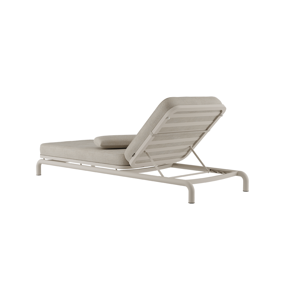 Kirra Sunbed Sonnenliege in Sandfarbe mit verstellbarer Rückenlehne aus Olefin - Textil und Aluminiumrahmen | Kirra Sunbed - Kirra Sand | SACKit