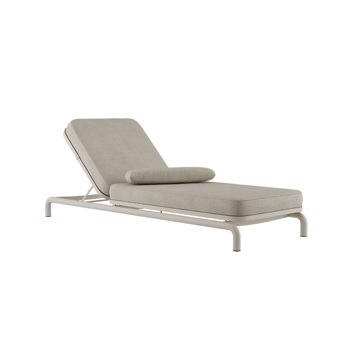 Kirra Sunbed Sonnenliege in Sandfarbe mit verstellbarer Rückenlehne aus Olefin - Textil und Aluminiumrahmen | Kirra Sunbed - Kirra Sand | SACKit