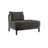 Kirra Lounge Sofa Open end left in Kirra Noir with aluminum frame and dark Olefin fabric upholstery. | Kirra Lounge Sofa - Open end left - Kirra Noir | SACKit