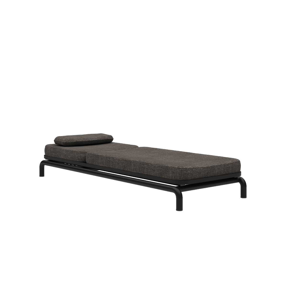 Kirra Sunbed Sonnenliege in Kirra Sand mit verstellbarer Rückenlehne und pulverbeschichtetem Aluminiumrahmen. | Kirra Sunbed - Kirra Noir | SACKit