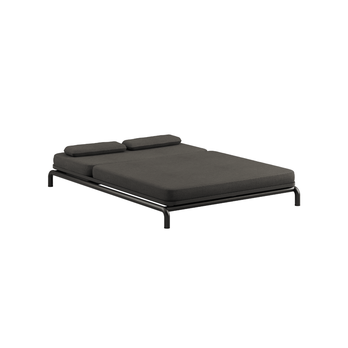 Kirra Double Sunbed Doppelliege in Kirra Sand mit pulverbeschichtetem Aluminiumrahmen und wasserabweisendem Textil | Kirra Double Sunbed - Kirra Noir | SACKit