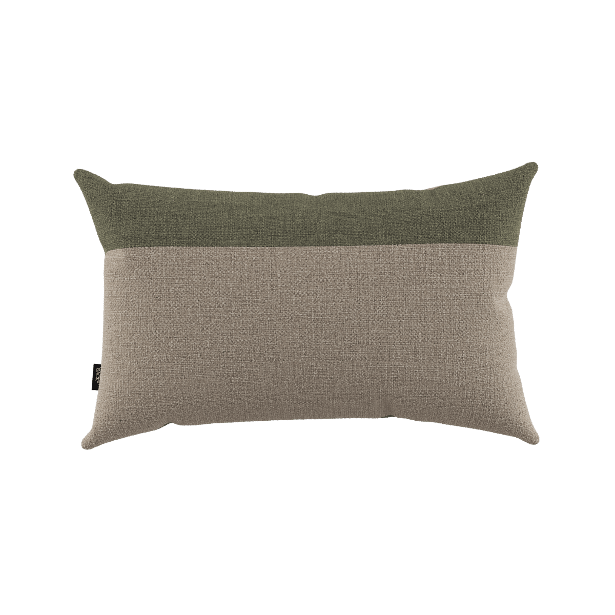 Tide Cushion Zierkissen in Sand und Olive mit abnehmbarem Bezug für den Außenbereich, 60x40 cm. | Tide Cushion - Sand/Olive | SACKit