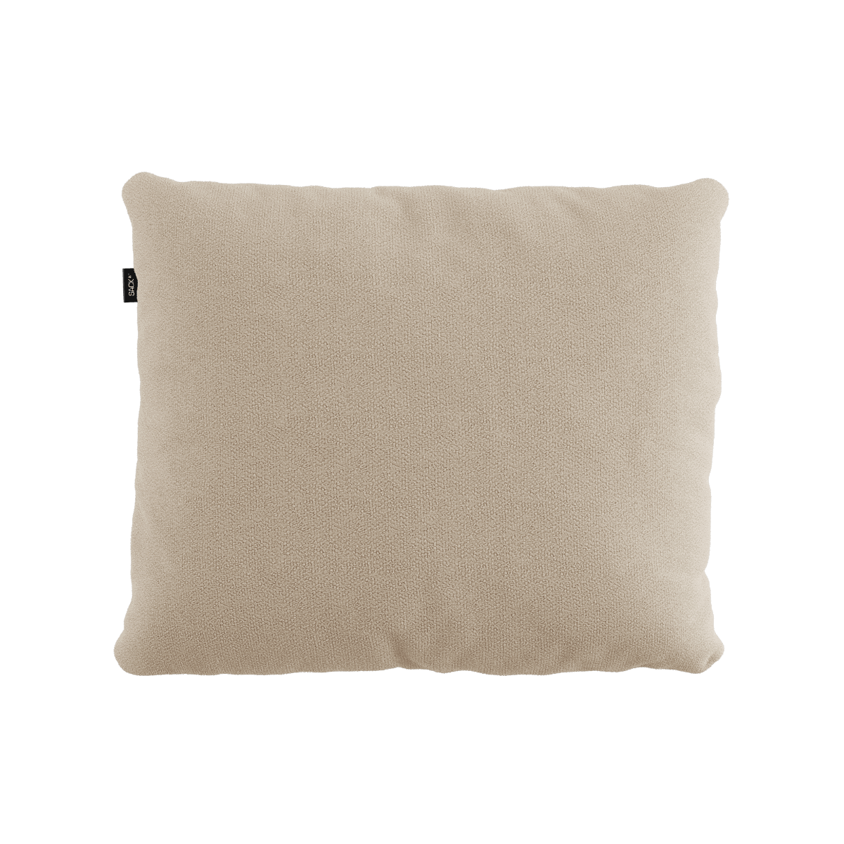 Beiges Cobana Cushion aus Bouclé-Stoff für Outdoor-Sofa, weich und formstabil.