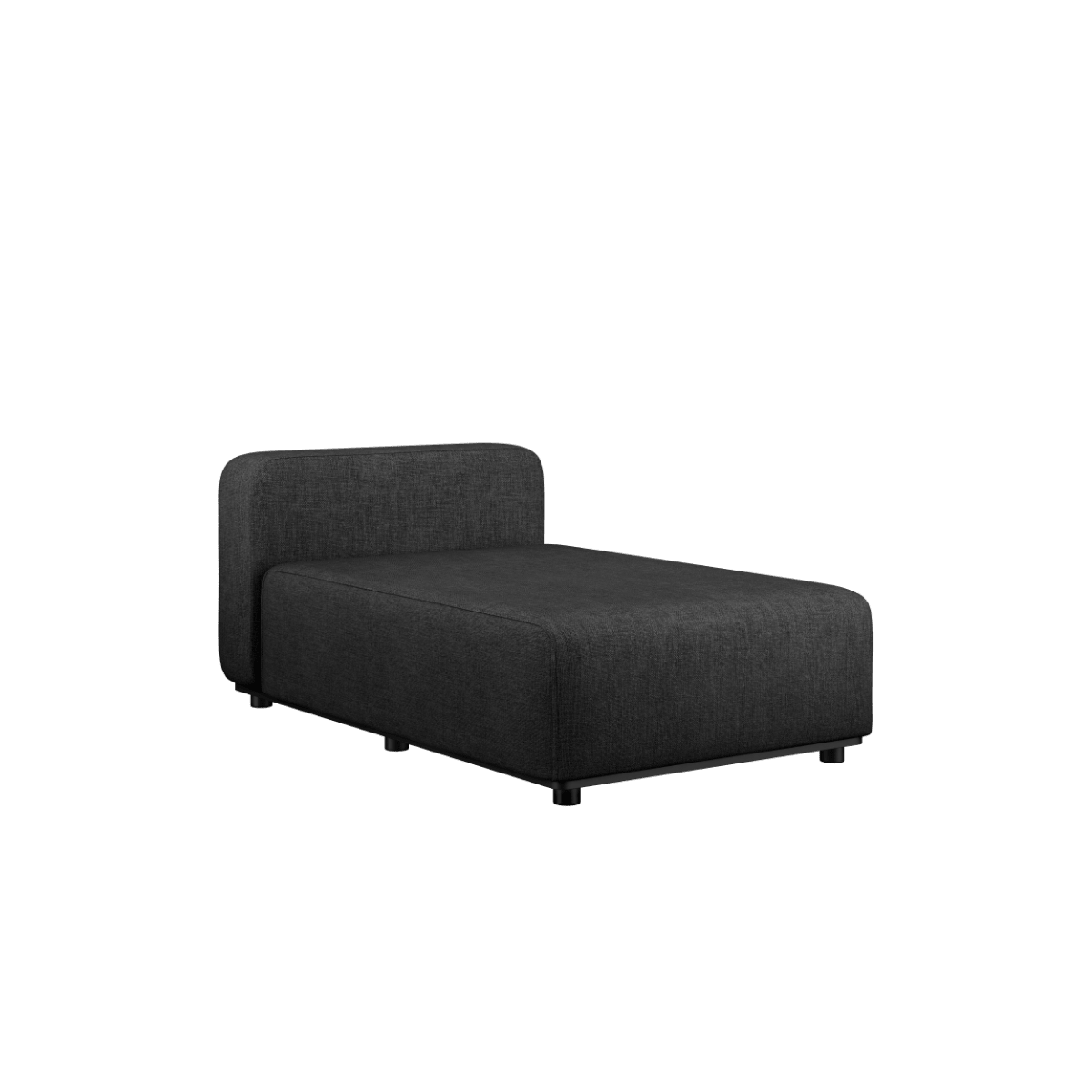Cobana Lounge Sofa Chaise Modul in Schwarz mit pulverbeschichtetem Aluminiumrahmen und Olefin - Fasern | Cobana Lounge Sofa - Chaise module - Cobana Black | SACKit
