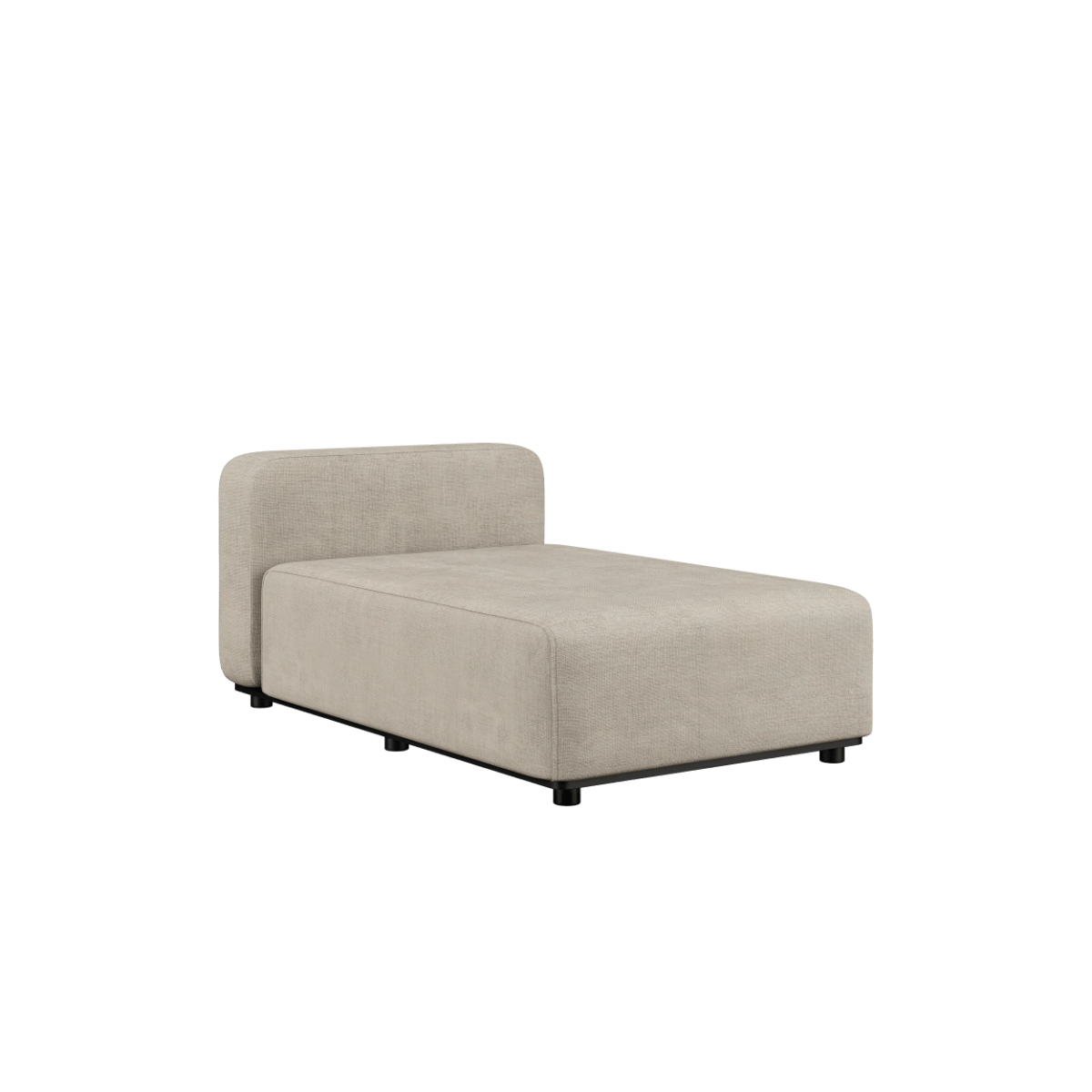 Cobana Lounge Sofa Chaise Modul in Kirra Sand mit pulverbeschichtetem Aluminiumrahmen und Olefin - Faserbezug | Cobana Lounge Sofa - Chaise module - Kirra Sand | SACKit