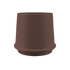 Mocca-farbener Gaia 38 Blumentopf aus Keramik mit matter, gerillter Oberfläche und Drainageloch
