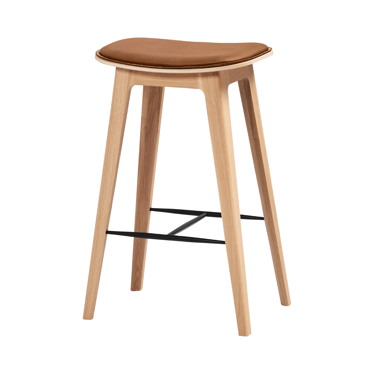 Nordic Bar Stool - Oak with stitches | Nordic Bar Stool - Oak with stitches - 68 cm Terra Safari | SACKit