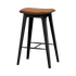 Nordic Bar Stool - Black Stained Oak with stitches