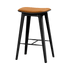 Nordic Barhocker aus schwarzer Eiche mit gestepptem Luna Sandstone Leder, 68 cm hoch. | Nordic Bar Stool - Black Stained Oak with stitches - 68 cm Luna Sandstone | SACKit
