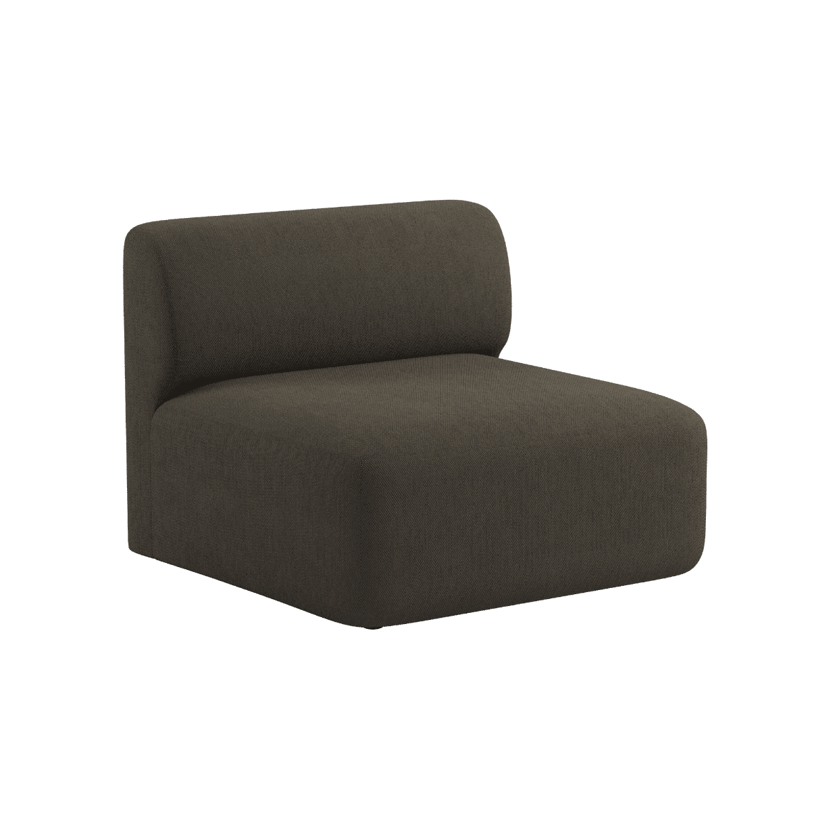Fjord Sofa Sitzsektion in Sealife Brown mit weicher, modularer Polsterung und organischen Formen | Fjord Sofa - Seat Section - Sealife Brown | SACKit
