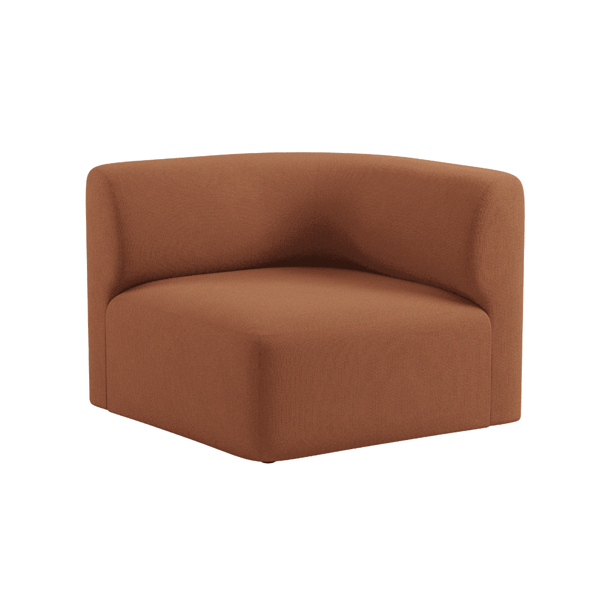 Fjord Sofa Eckteil rechts in Cosmo Terracotta mit weicher, organischer Form und nahtlosen Übergängen | Fjord Sofa - Corner Section Right - Cosmo Terracotta | SACKit