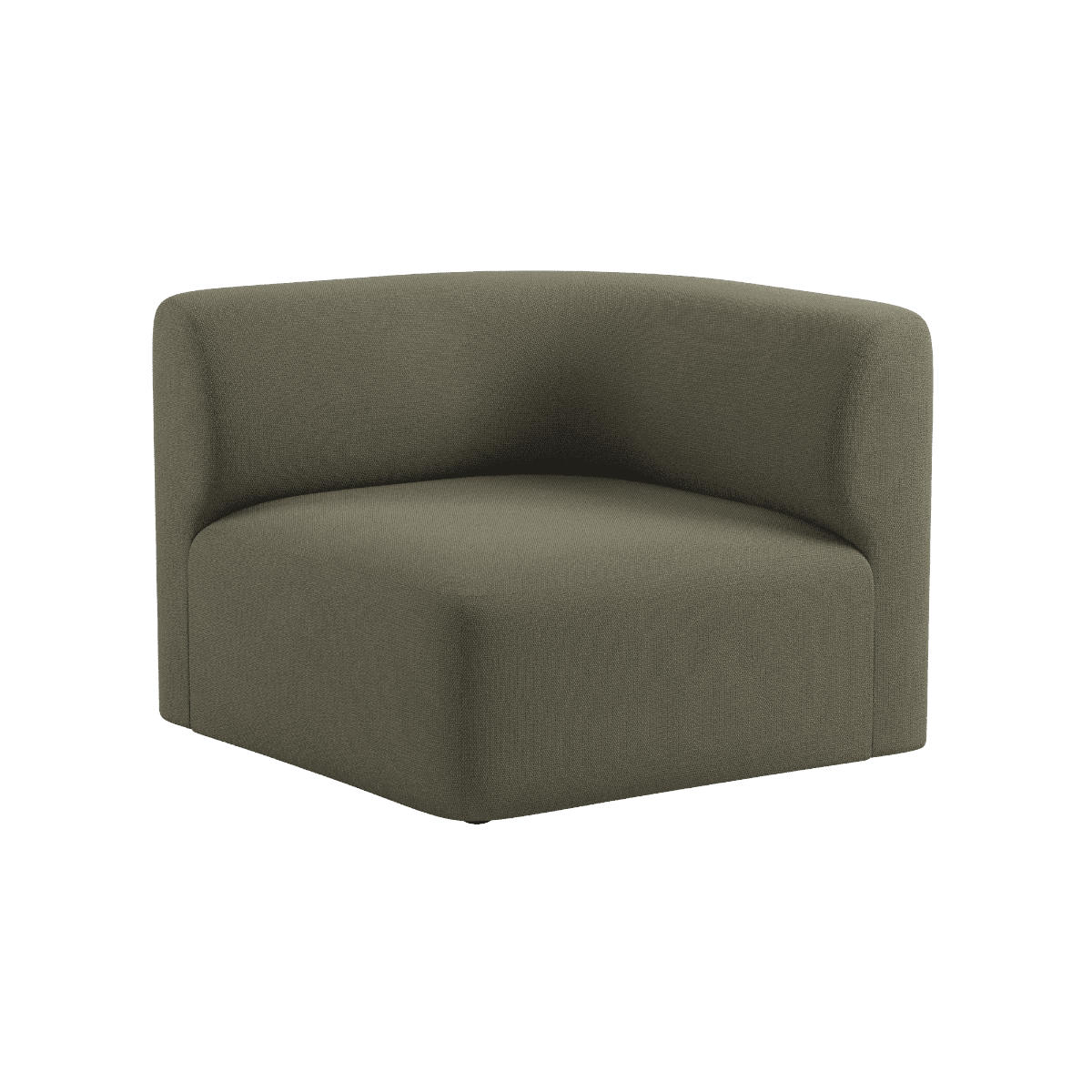 Fjord Sofa Eckteil links in Cosmo Olive mit weicher, organischer Form und nahtlosen Übergängen | Fjord Sofa - Corner Section Left - Cosmo Olive | SACKit