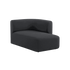 Fjord Sofa mit rechter Chaiselong in Cosmo Slate, skandinavisches Design mit weichen Linien und modularer Form | Fjord Sofa - Chaise Right - Cosmo Slate | SACKit