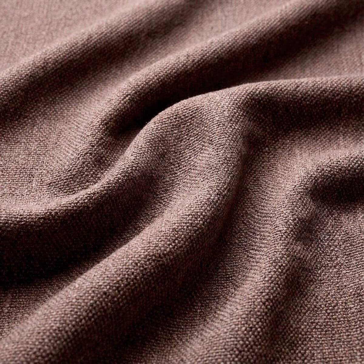 Fjord Sofa mit Chaiselongue links in weichem Cosmo Mustard Stoff, skandinavisches Design, modular und gemütlich. | Fjord Sofa - Chaise Left - Cosmo Clay | SACKit